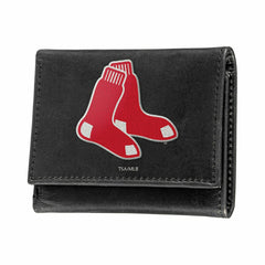 Boston Red Sox Black Tri-Fold Embroidered Wallet w/ RFID Blocking