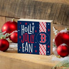 Boston Red Sox Block, Holiday, 6x6