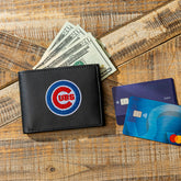 Chicago Cubs Black Bi-Fold Embroidered Wallet w/ RFID Blocking