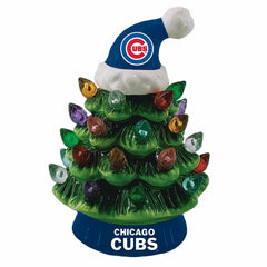 Chicago Cubs 8" LED Ceramic Christmas Tree