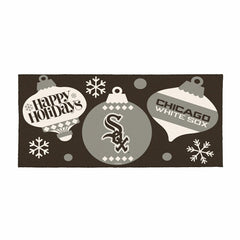 Chicago White Sox Holiday Flocked Coir Sassafras Switch Mat, 22"x10"