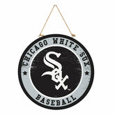 Chicago White Sox Round Door Décor with Hanging Rope, 18x18