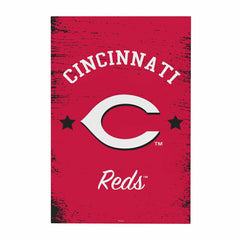 Cincinnati Reds Wood Wall Sign, 16x24