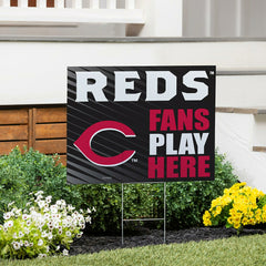 Cincinnati Reds Coroplast Yard Sign "Fans Play Here"