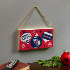Cleveland Guardians Holiday Wood Wall Sign, 6x11
