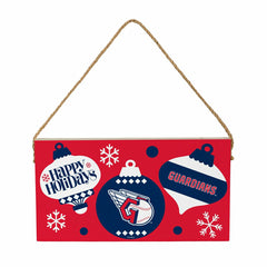 Cleveland Guardians Holiday Wood Wall Sign, 6x11