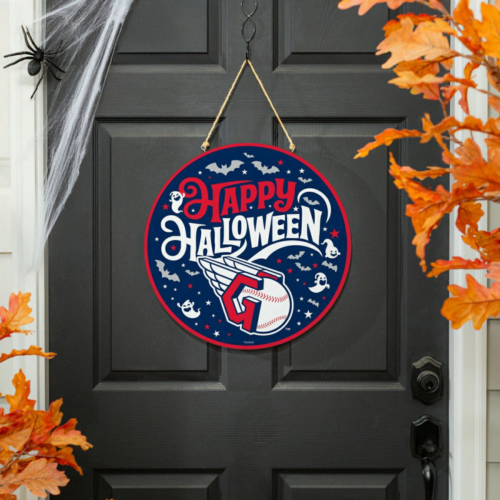 Cleveland Guardians Halloween Round Door Décor with Hanging Rope, 18x1