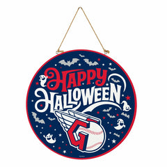Cleveland Guardians Halloween Round Door Décor with Hanging Rope, 18x1