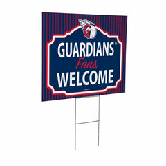 Cleveland Guardians Coroplast Yard Sign, "Fans Welcome"