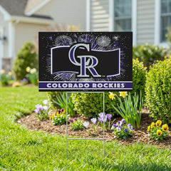 Colorado Rockies Yard Sign, Patriotic