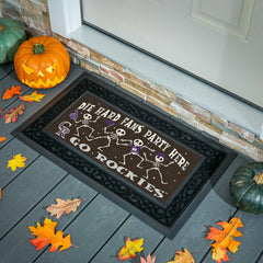 Colorado Rockies Flocked Coir Halloween Sassafras Switch Mat, 22"x10"
