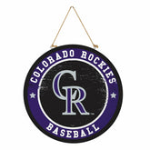 Colorado Rockies Round Door Décor with Hanging Rope, 18x18