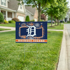 Detroit Tigers Yard Sign, Patriotic