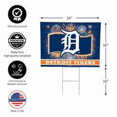 Detroit Tigers Yard Sign, Patriotic