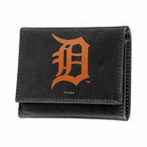 Detroit Tigers Black Tri-Fold Embroidered Wallet w/ RFID Blocking