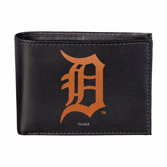 Detroit Tigers Black Bi-Fold Embroidered Wallet w/ RFID Blocking