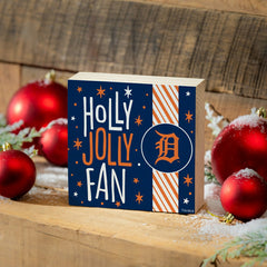 Detroit Tigers Block, Holiday, 6x6