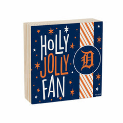 Detroit Tigers Block, Holiday, 6x6