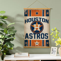 Houston Astros, Canvas Wall Tapestry, Medium, 36x24