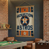 Houston Astros, Canvas Wall Tapestry, Large, 54x36
