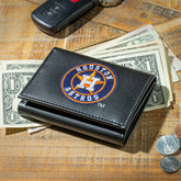 Houston Astros Black Tri-Fold Embroidered Wallet