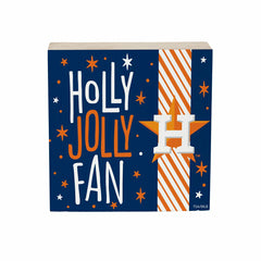 Houston Astros Block, Holiday, 6x6
