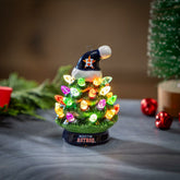 Houston Astros 4" Mini LED Tabletop Christmas Tree, Set of 2