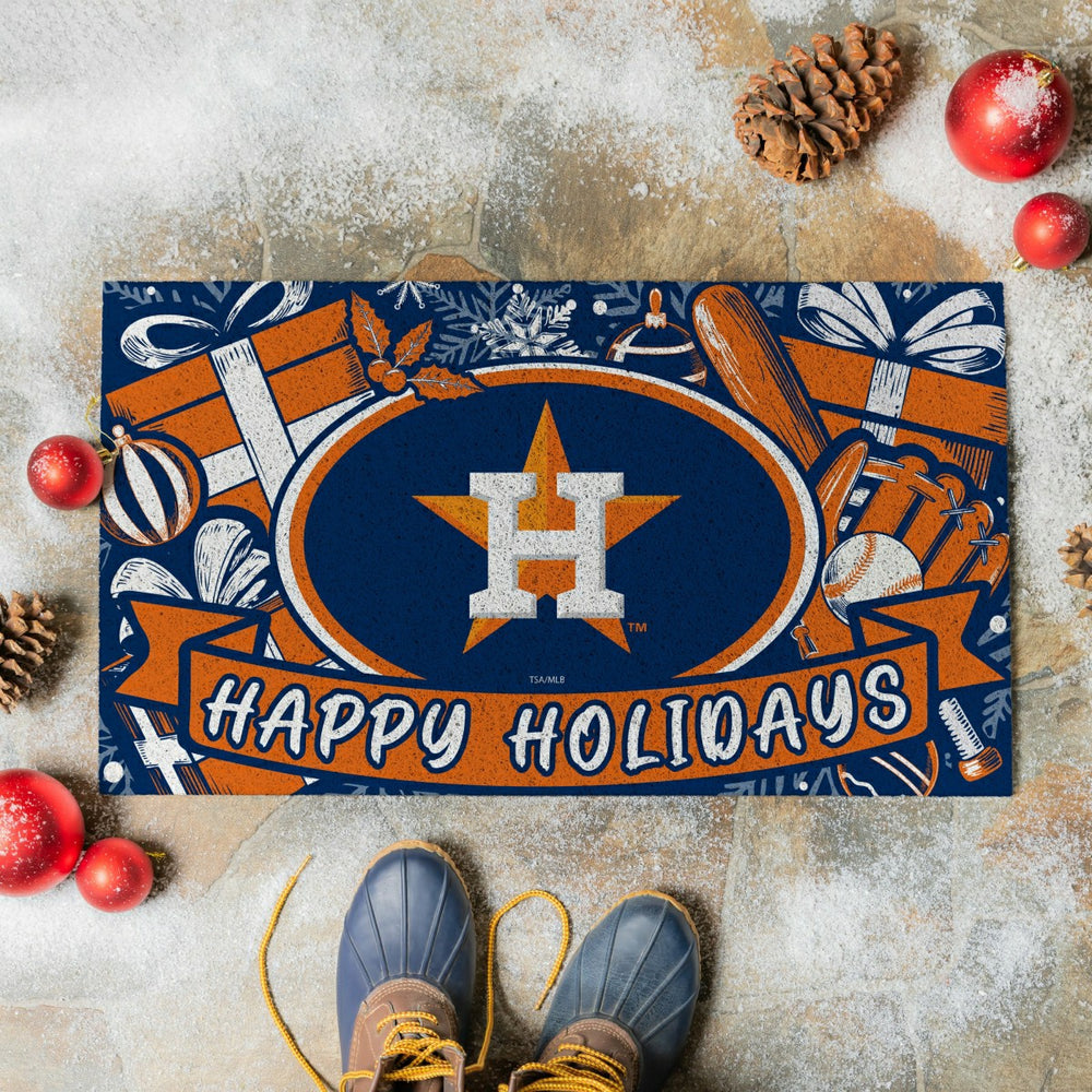 Houston Astros Holiday PVC Mat, 28"x16"