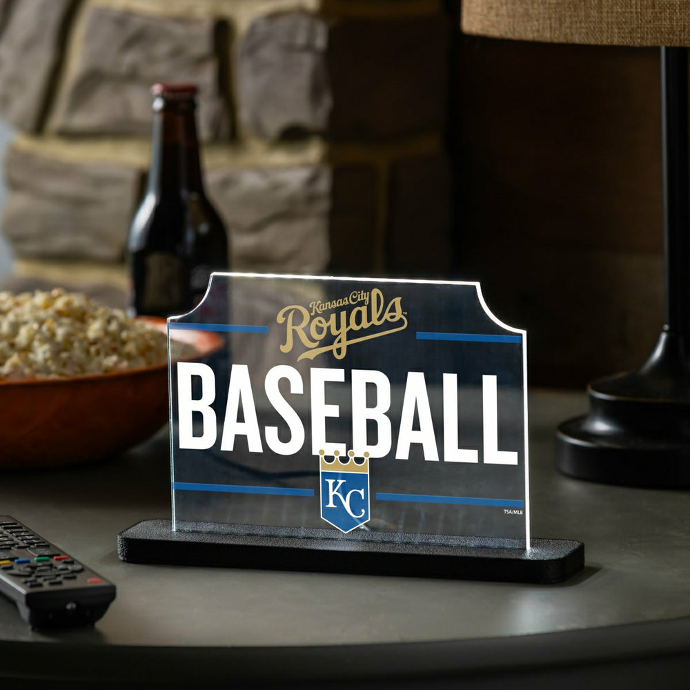 Kansas City Royals Baseball Rectangle Desklite LED Decor