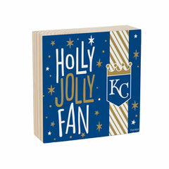 Kansas City Royals Block, Holiday, 6x6