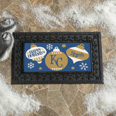 Kansas City Royals Holiday Flocked Coir Sassafras Switch Mat, 22"x10"