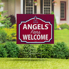 Los Angeles Angels Coroplast Yard Sign, "Fans Welcome"