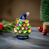 Los Angeles Dodgers 4" Mini LED Tabletop Christmas Tree, Set of 2