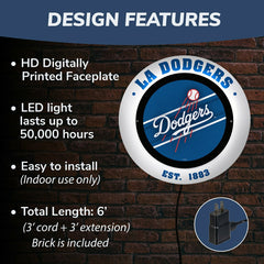 Los Angeles Dodgers, Metal Lite, Round