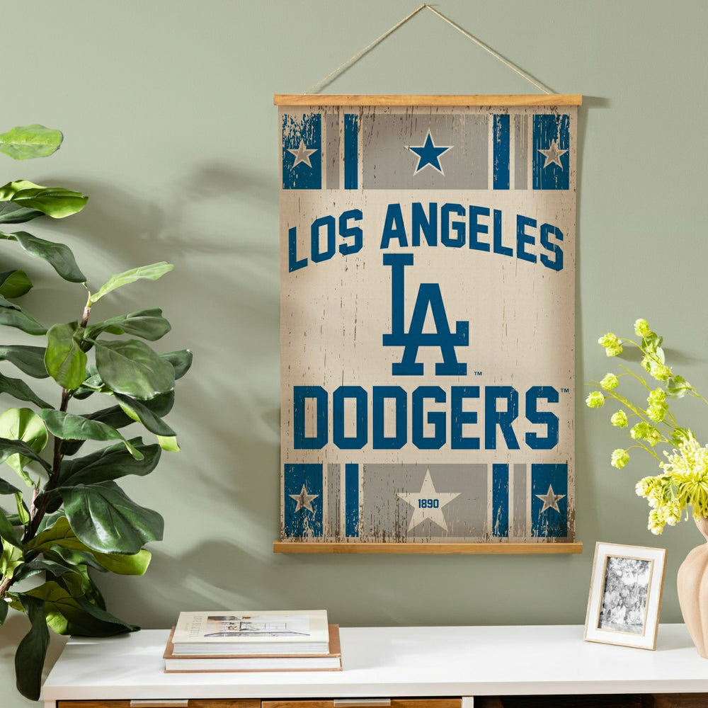 Los Angeles Dodgers, Canvas Wall Tapestry, Medium, 36x24