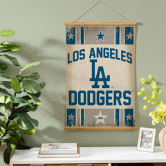 Los Angeles Dodgers, Canvas Wall Tapestry, Medium, 36x24