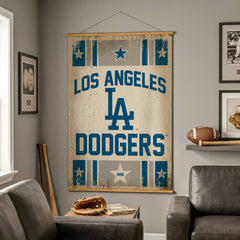 Los Angeles Dodgers, Canvas Wall Tapestry, Large, 54x36