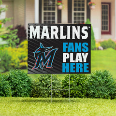 Miami Marlins Coroplast Yard Sign "Fans Play Here"