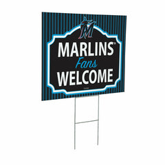 Miami Marlins Coroplast Yard Sign, "Fans Welcome"