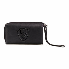 Milwaukee Brewers Wristlet Wallet Black