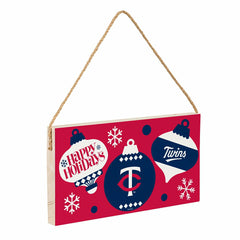 Minnesota Twins Holiday Wood Wall Sign, 6x11