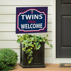 Minnesota Twins Coroplast Yard Sign, "Fans Welcome"