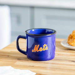 New York Mets Ceramic Camp Cup with Enamel Finish, 14oz