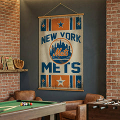 New York Mets, Canvas Wall Tapestry, Large, 54x36