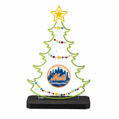 New York Mets Baseball Holiday Tree Desklite LED Decor