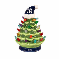 New York Yankees 8" LED Ceramic Christmas Tree