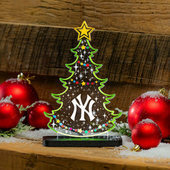 New York Yankees Holiday Tree Baseball LED Tabletop Decor