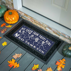 New York Yankees Flocked Coir Halloween Sassafras Switch Mat, 22"x10"