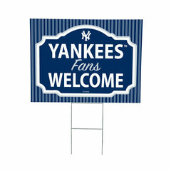 New York Yankees Coroplast Yard Sign, "Fans Welcome"