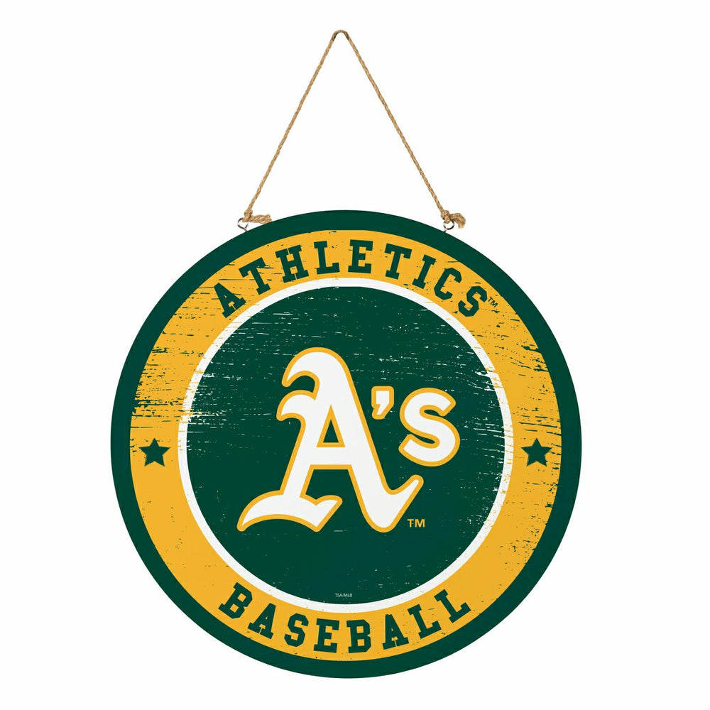 Athletics Round Door Décor with Hanging Rope, 18x18